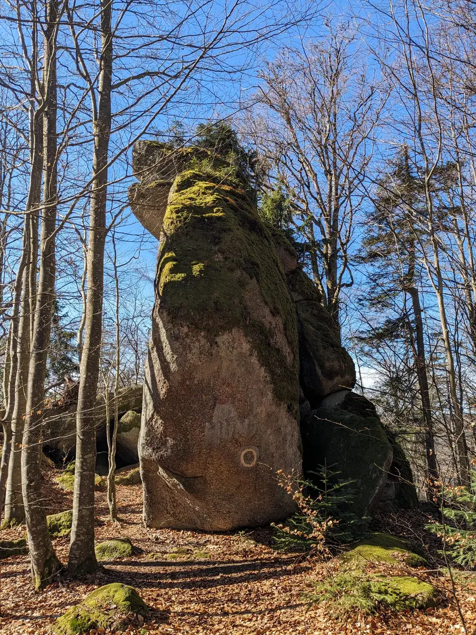 Stone formation Sitting Dog in Yspertal.