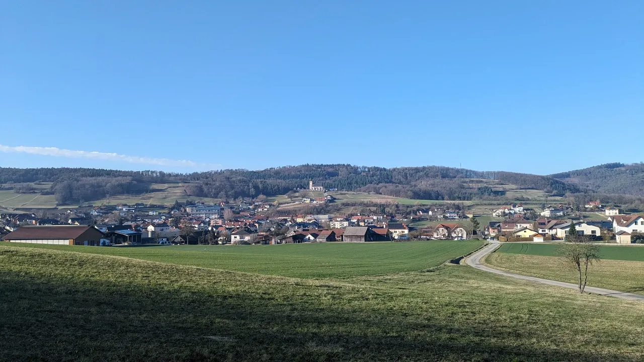 View towards Leiben from a hill.